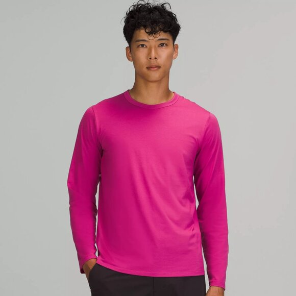 Lululemon Men's The Fundamental Long Sleeve Shirt - Pink - Picture 1 of 6
